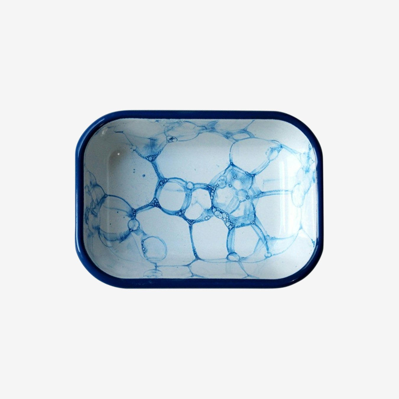 Bubble Collection Enamel Rectangular - Tapas Platter - White by Rozi UK