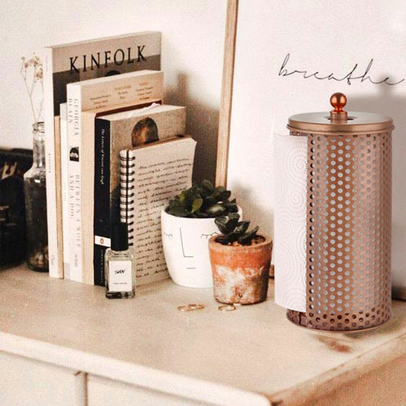Paper Towel Holder - Copper by Rozi UK