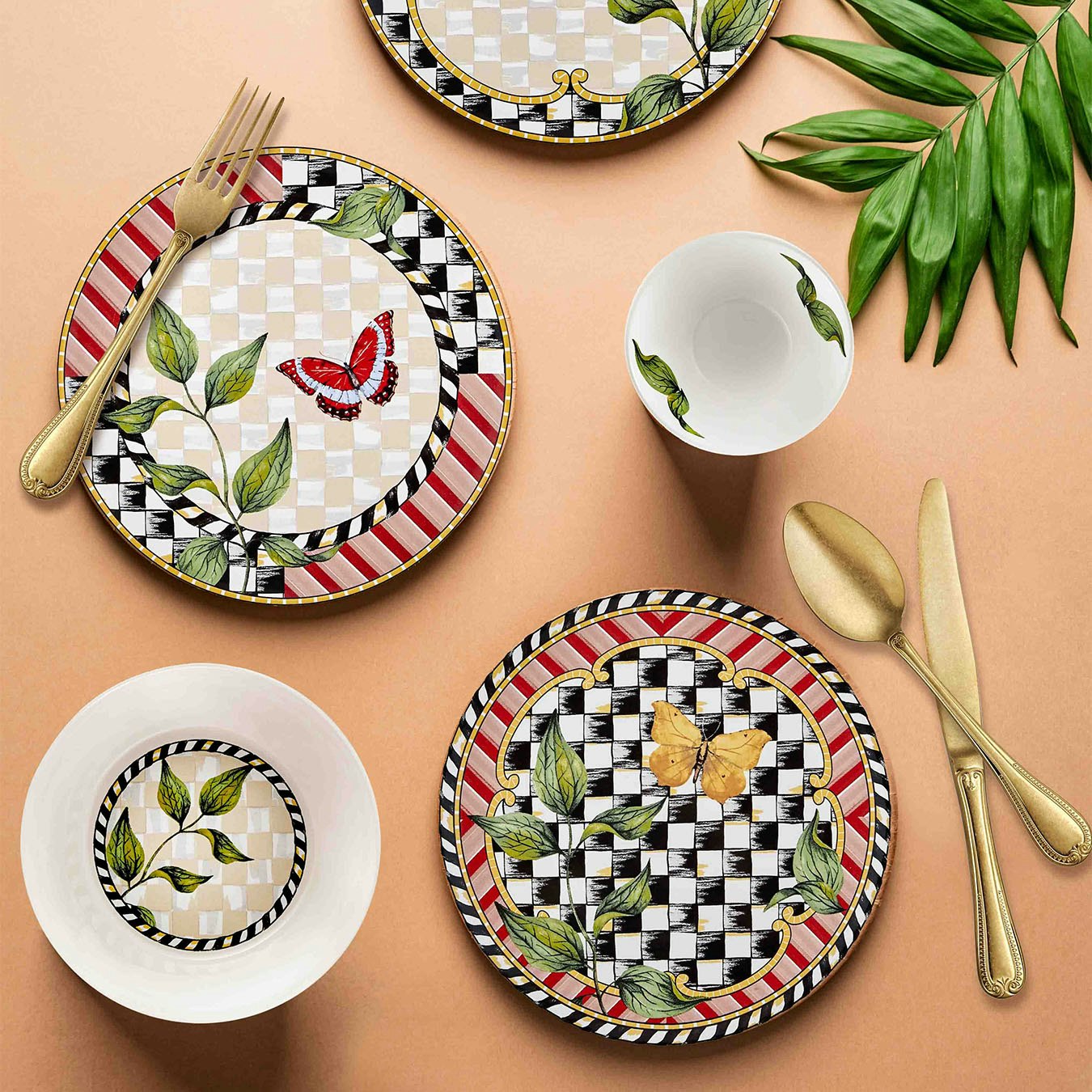 Jardin Collection Side Plates - Set of 6 by Rozi UK