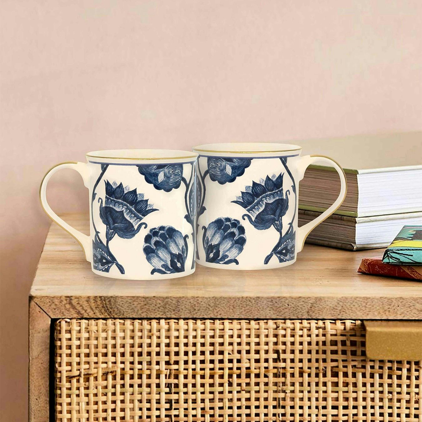 Fleur Collection Mugs - Set of 2 by Rozi UK