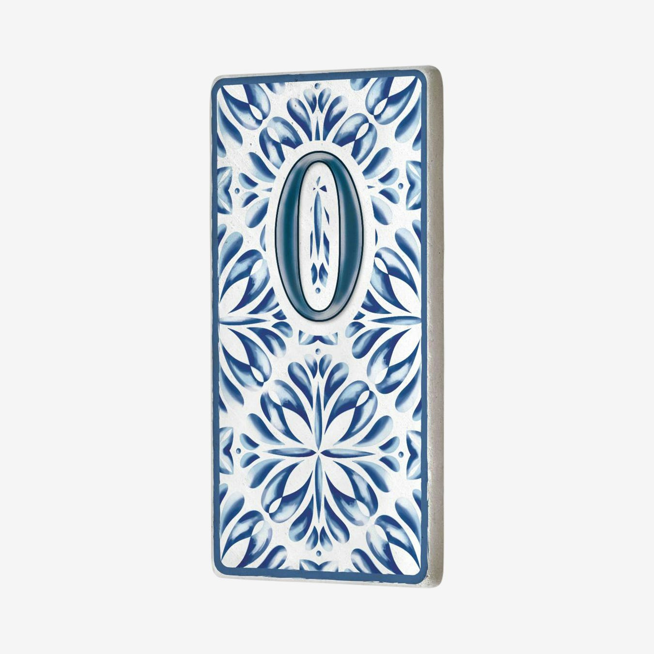 Fleur House - Blue - Number 0 by Rozi UK