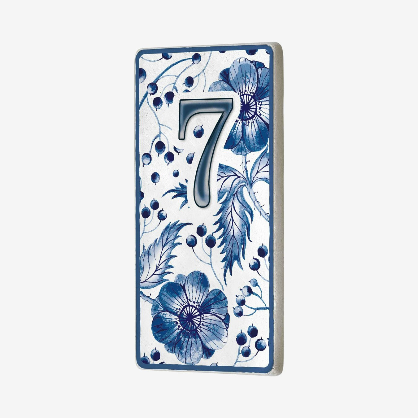 Fleur House - Blue - Number 7 by Rozi UK