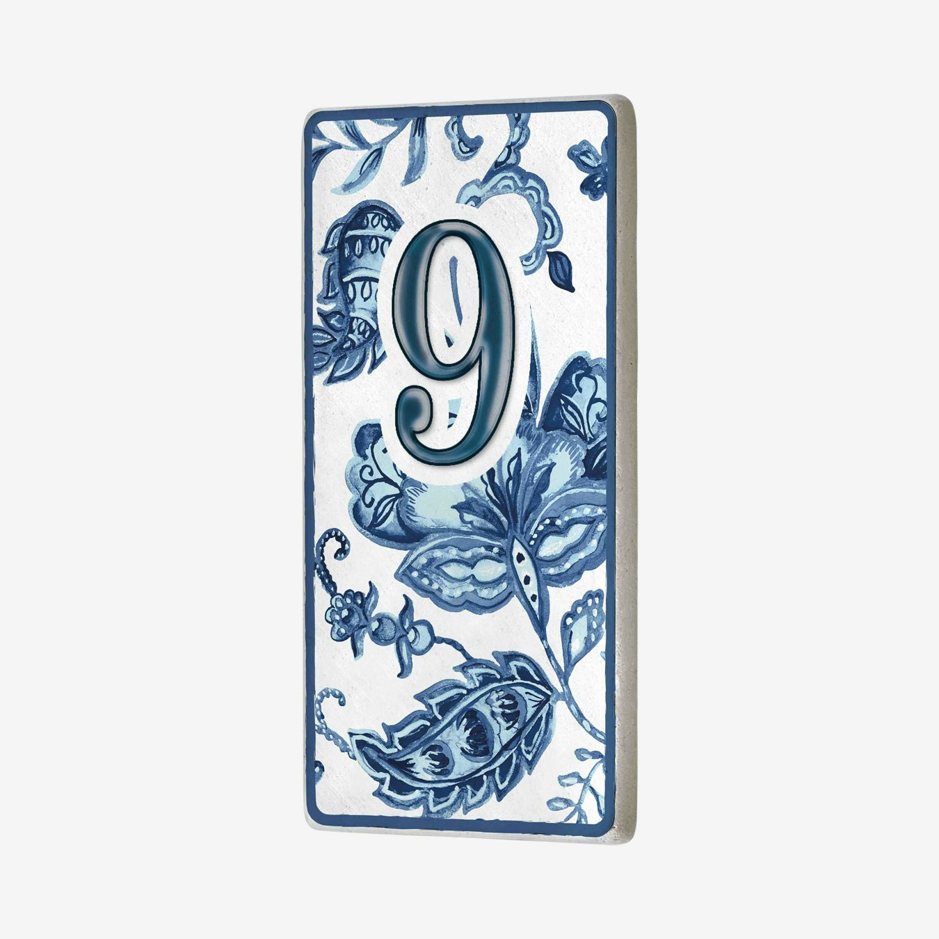 Fleur House - Blue - Number 9 by Rozi UK