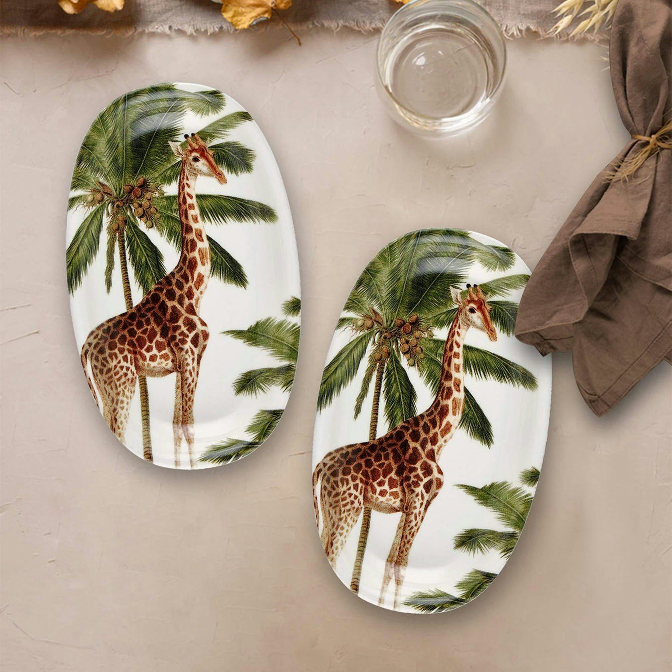 Mon Reve Collection Oval Serving Platters - Set of 2 by Rozi UK