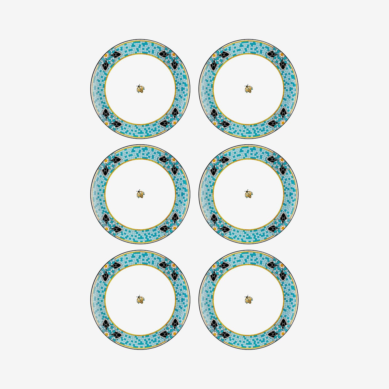 Patio Collection Dinner Plates - Set of 6 by Rozi UK