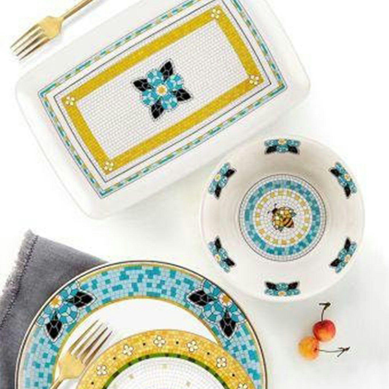 Patio Collection Rectangular Serving Platter by Rozi UK