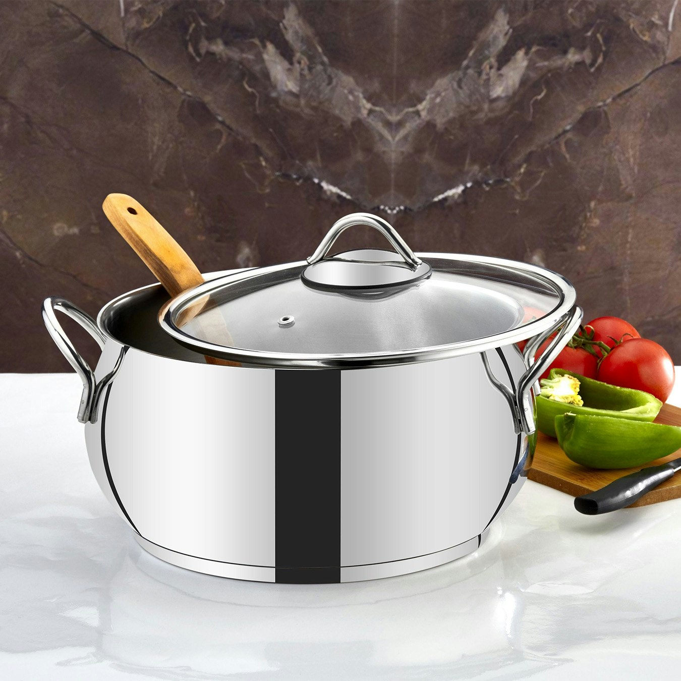 Sevval Collection Casserole With Glass Lid by Rozi UK