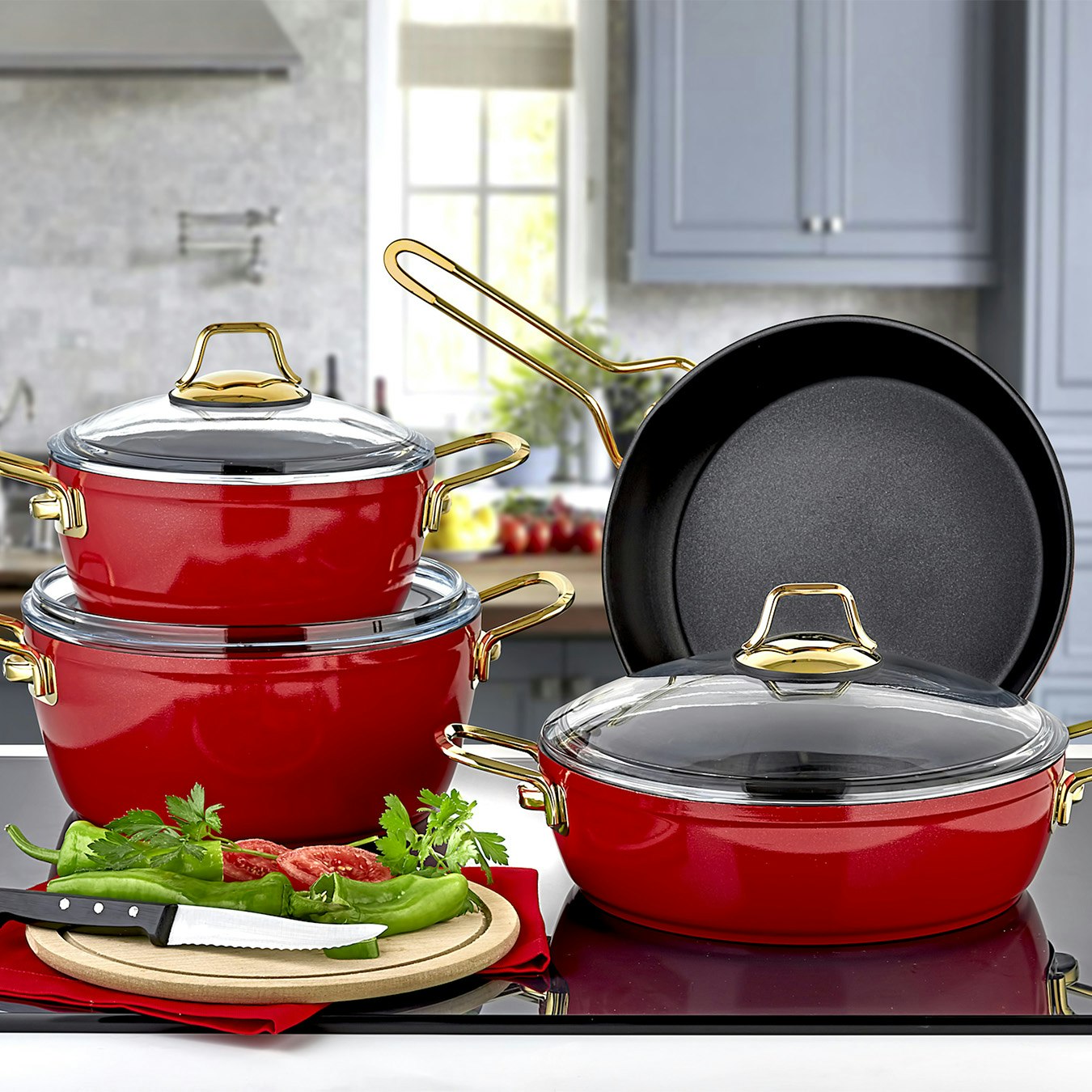 Grande Collection 7-Piece Non-Stick Cookware Set by Rozi UK
