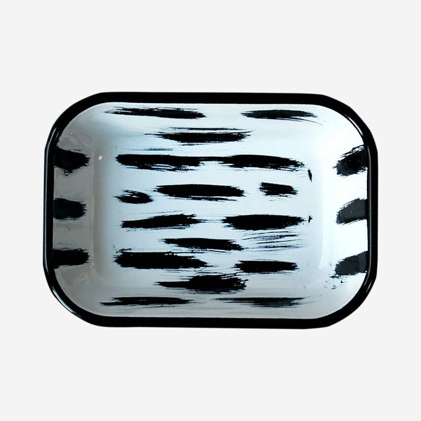 Stripe Collection Enamel Rectangular Tapas Platter by Rozi UK