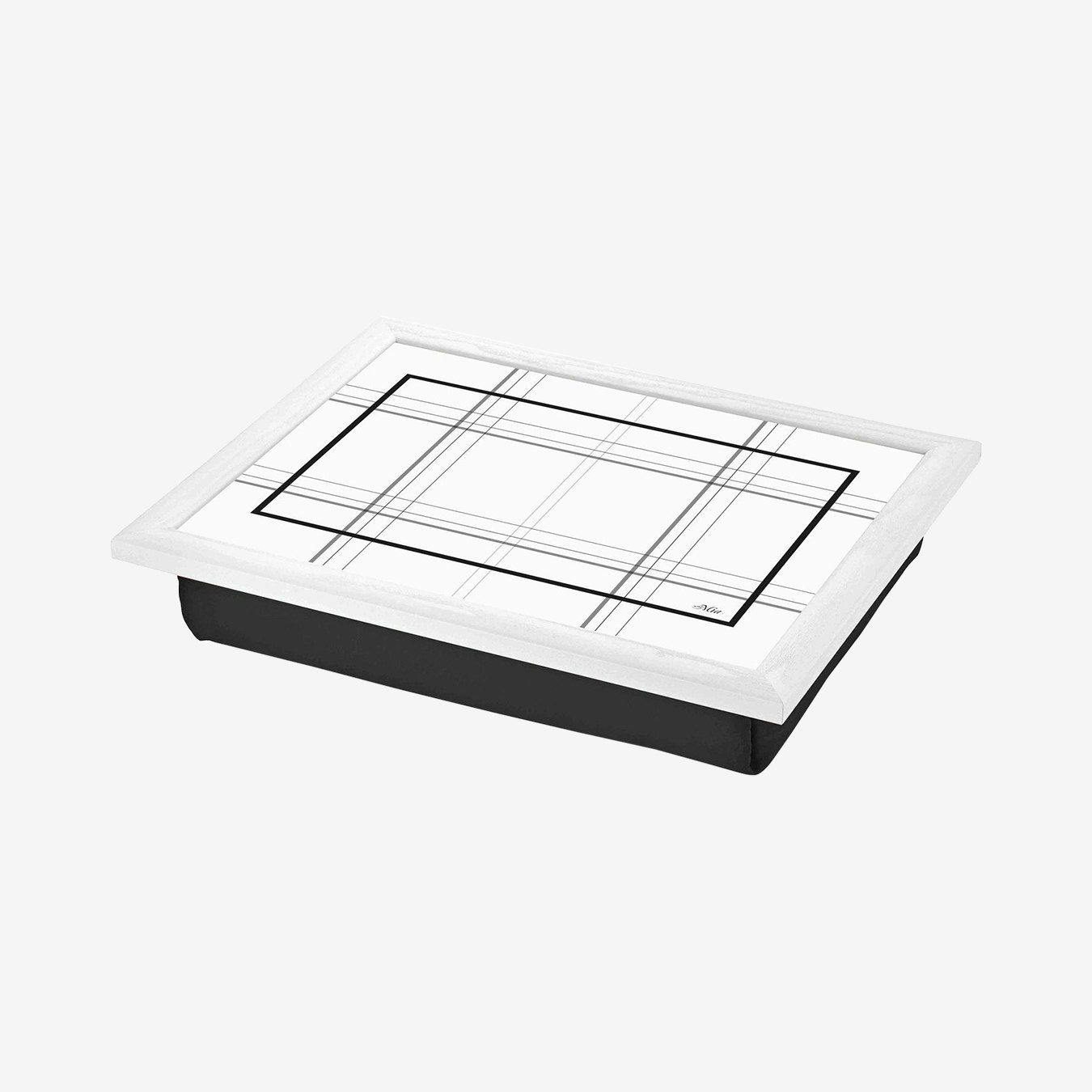 Tartan Lap Tray - White by Rozi UK