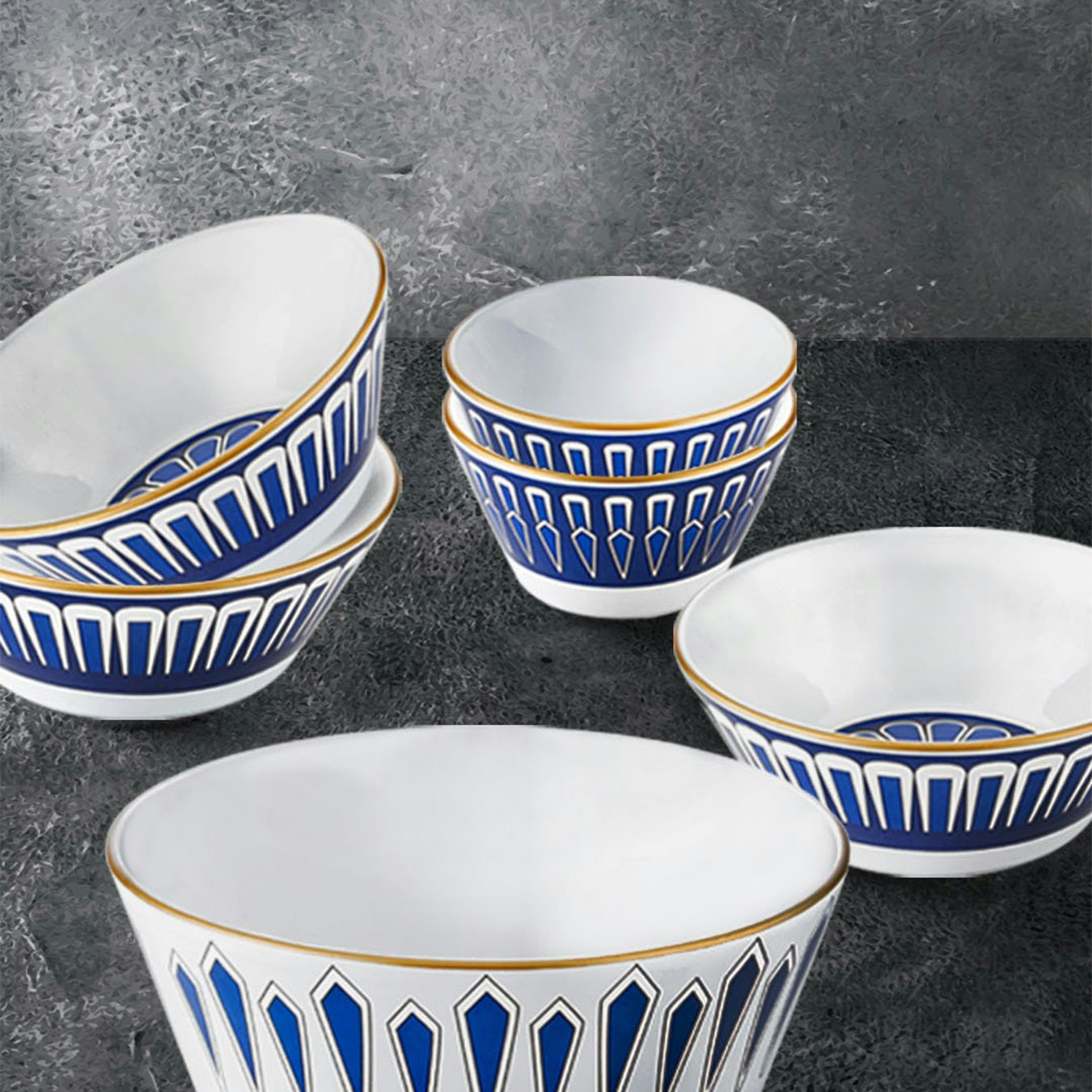 Escala Collection Bowls - Set of 4 by Rozi UK