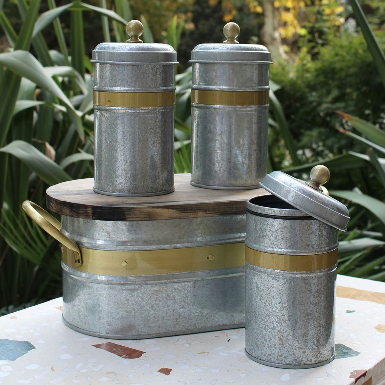 Galvin Collection Coffee / Tea / Sugar Canister Set by Rozi UK