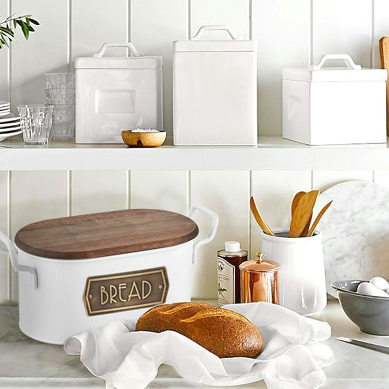 Bread Bin - White by Rozi UK