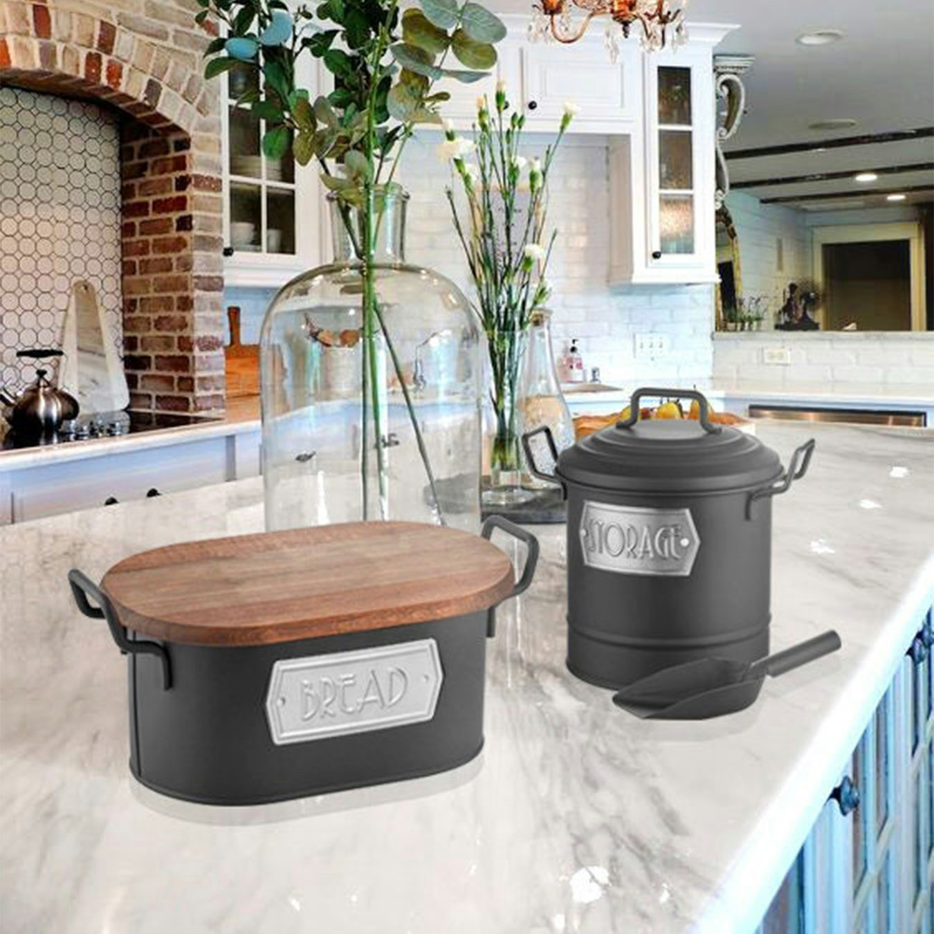 Kitchen Storage Bin - Black by Rozi UK
