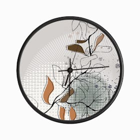 Abstract Branch Cool Sunrise Clock
