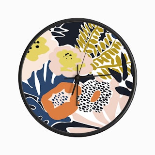 Floral Design For A Happy Life Clock