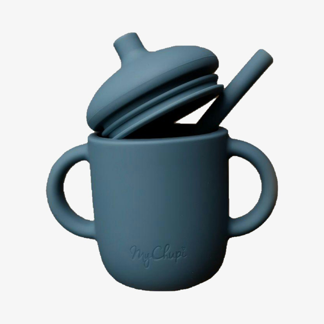 Sippy Cup & Straw - Spruce Blue by La Romi