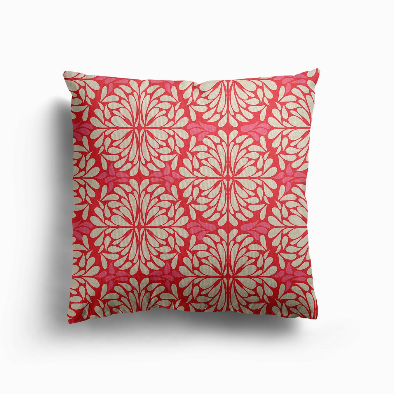Pink Geometric Pattern Canvas Coussin