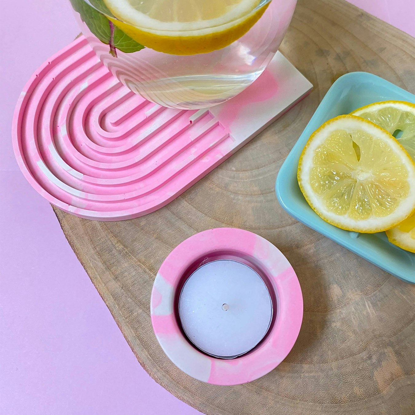 Arch Tray - Neon Pink by Happy Rooms Home Decor