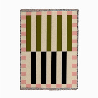 Stripes and Checkers Woven Throw