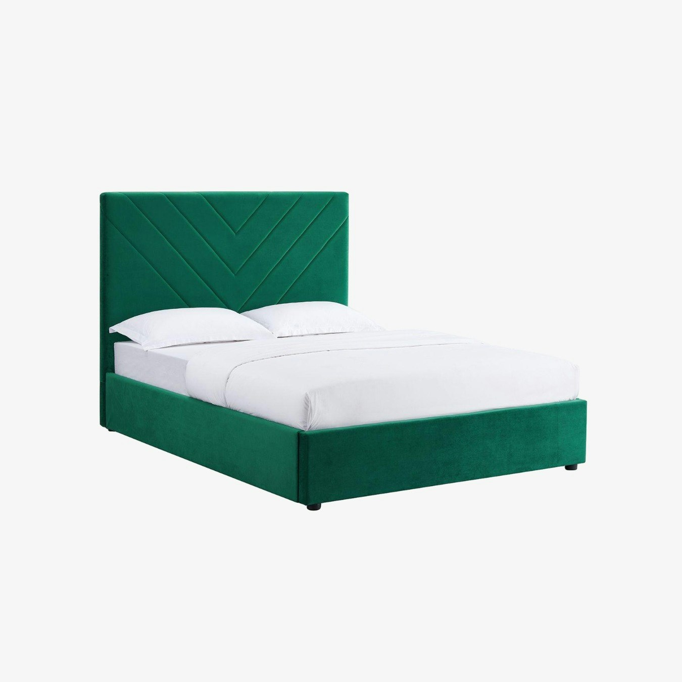 Islington Velvet Bed - Green by G.M Furniture