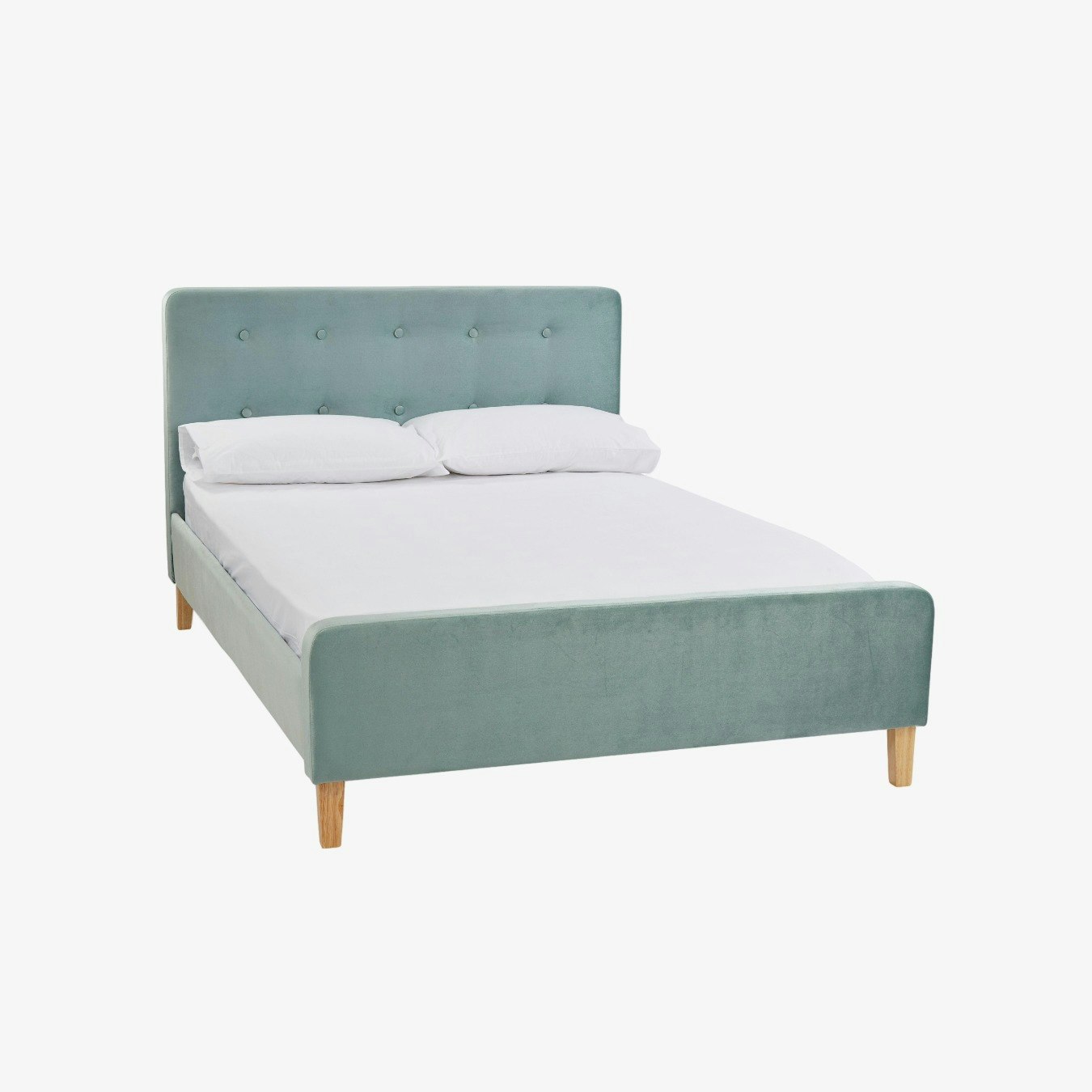 Pierre Velvet Upholstered Bed - Aqua by G.M Furniture
