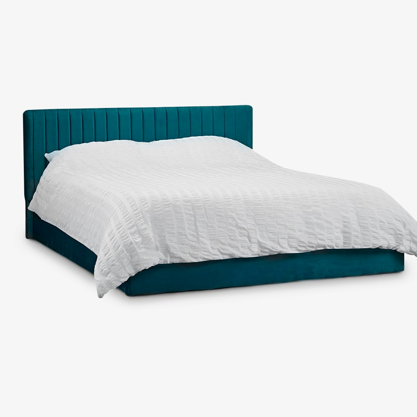 Berlin Velvet Ottoman Bed - Teal by G.M Furniture