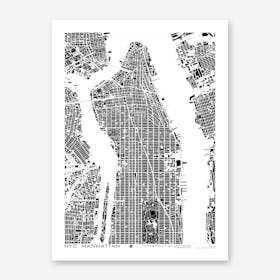 New York Black and White Art Print