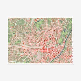 Munich Classic Map Art Print