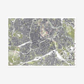 Vienna Engraving Map Art Print