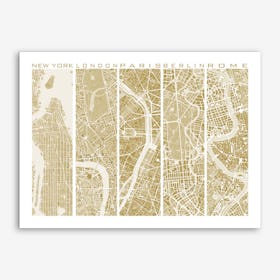 Five cities gold Art Print