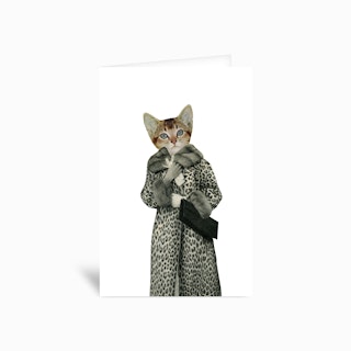 Kitten Dressed As Cat Greetings Card