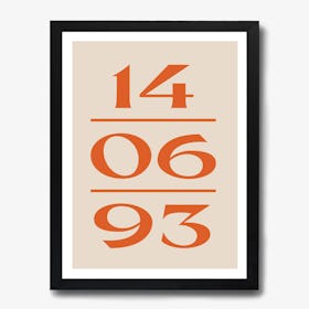 Custom Retro Date Art Print