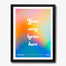 Custom Groovy Song Lyrics Art Print