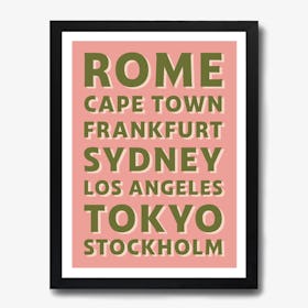 Custom City Names Art Print