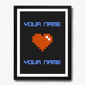 Custom Pixel Love Art Print