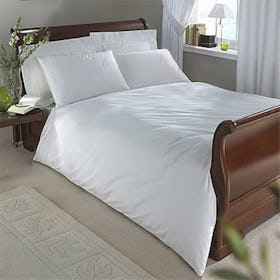 Charlotte Thomas Percale Plain Dye Duvet Cover Set - White