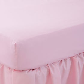 Charlotte Thomas Percale Plain Dye FItted Sheet - PInk