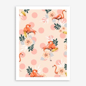 Flamingo Jazz In Art Print