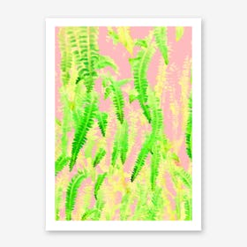 Blush Green Glow Art Print