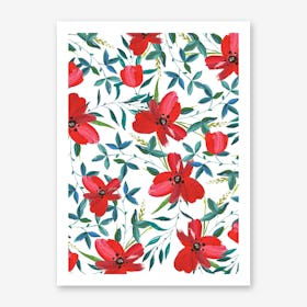 Red Blossom Art Print