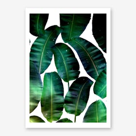 Cosmic Banana Leaves Art Print