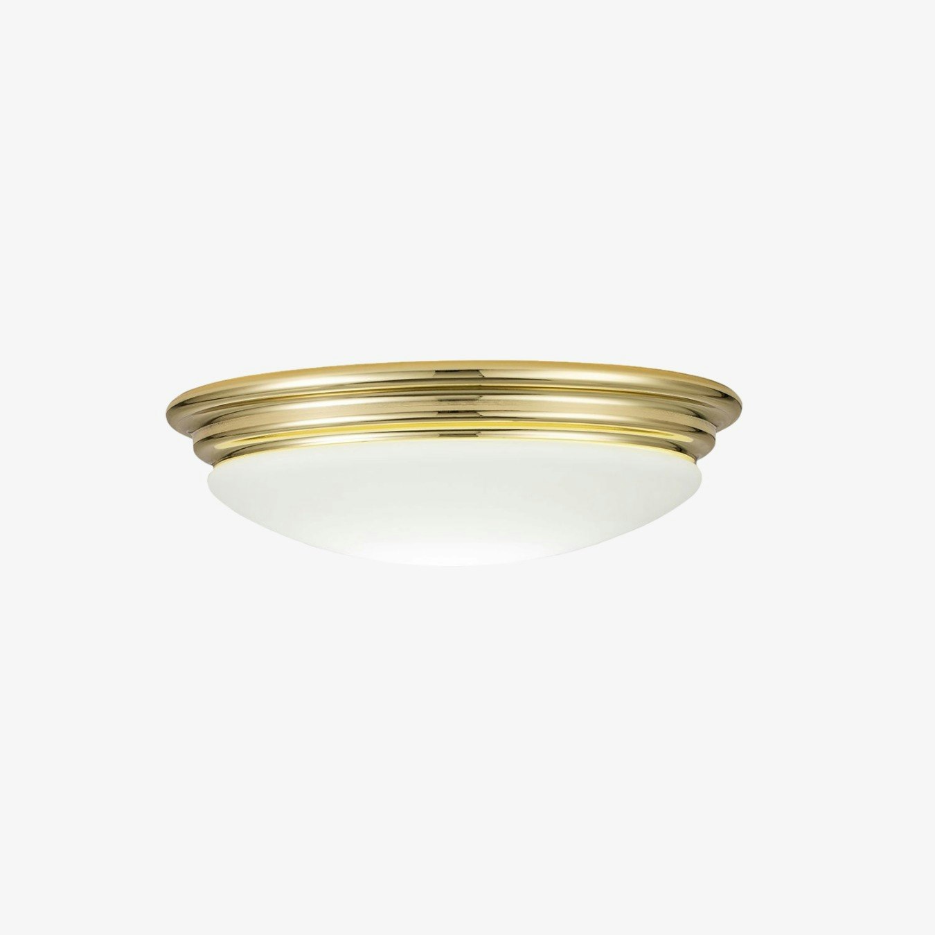 Brompton 1-Light Flush Mount - Brushed Brass / Opal by Elstead Lighting