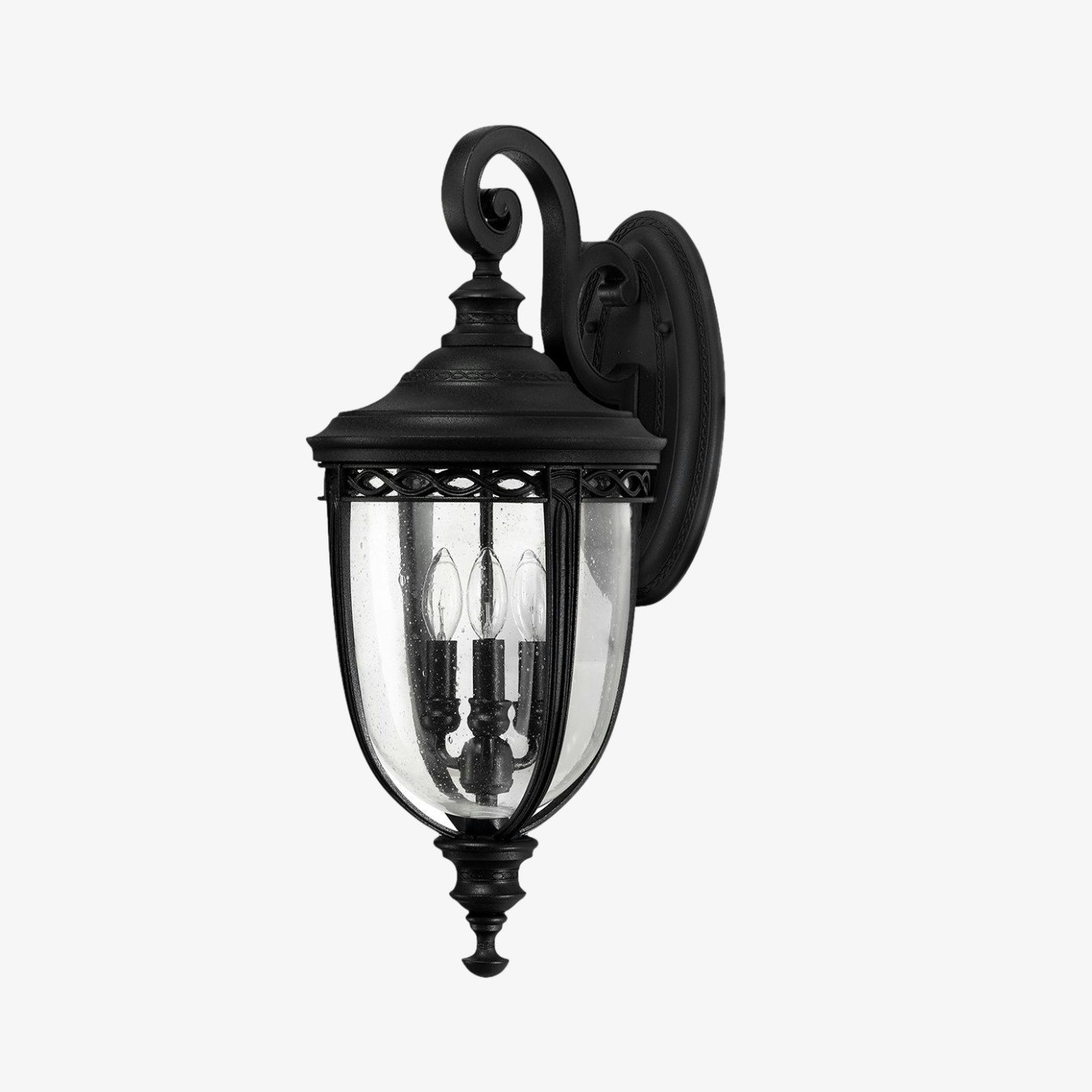 English Bridle 3 Light Wall Lantern - Black by Elstead Lighting