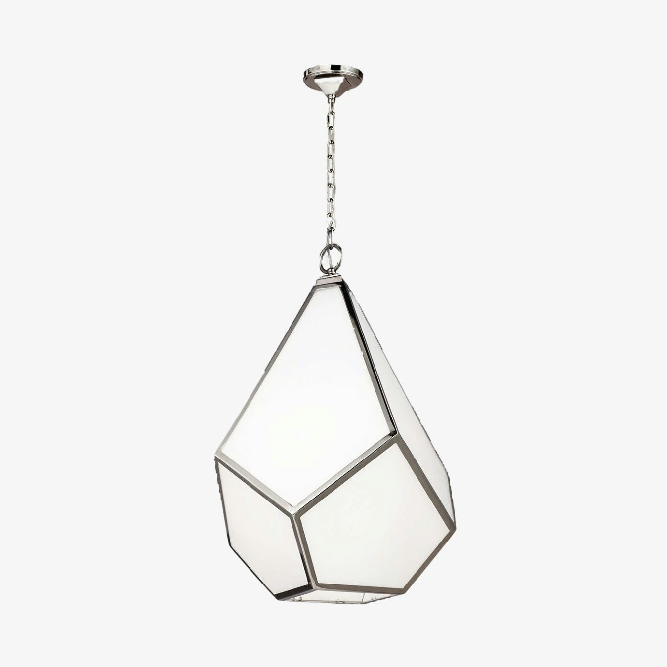 Feiss Diamond 4-Light Pendant Chandelier - Polished Nickel by Elstead Lighting