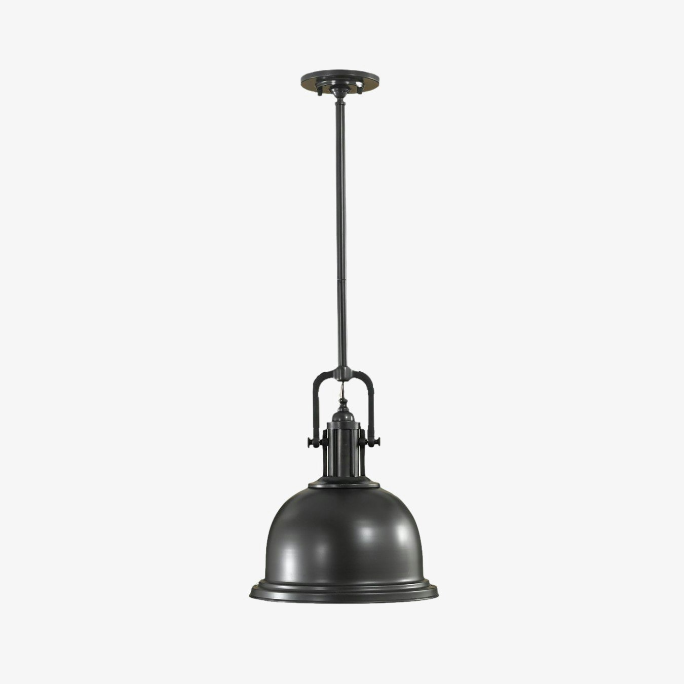 Feiss Parker 1-Light Pendant Light - Dark Bronze by Elstead Lighting
