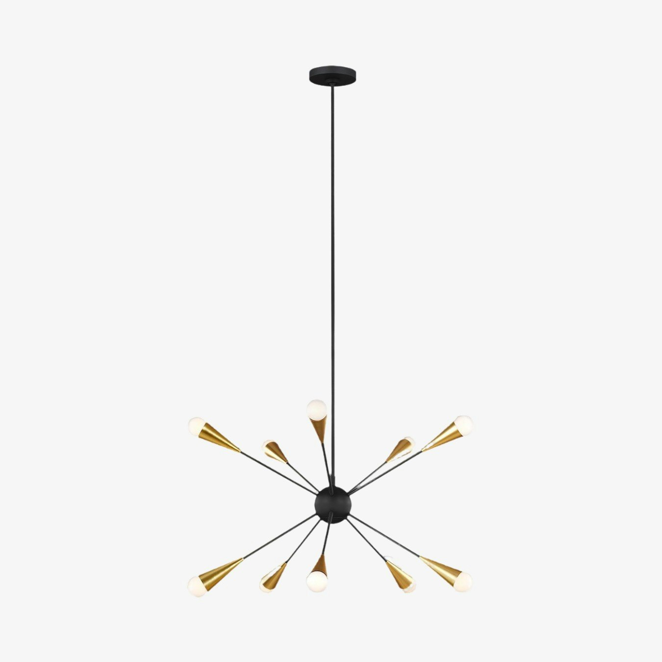 Jax 10 Light Chandelier - Midnight Black by Elstead Lighting