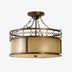 Justine 3 Light Semi-Flush - Astral Bronze