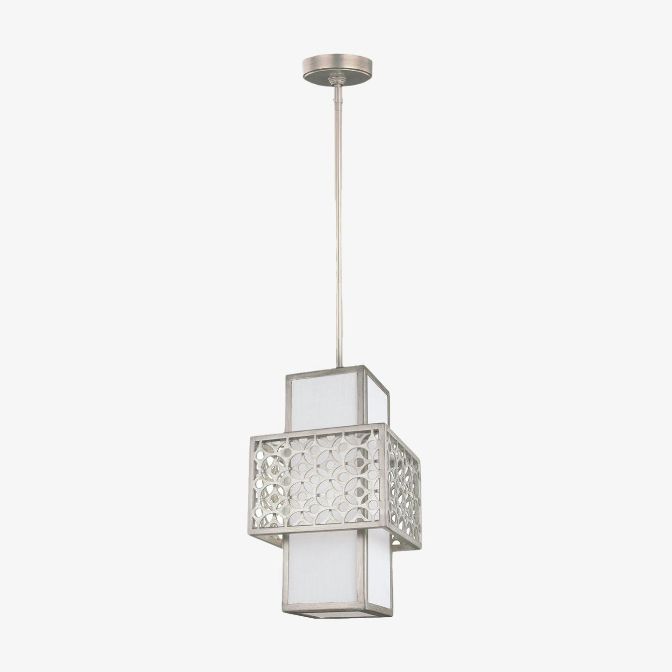 Kenney 1 Light Mini-Pendant - Sunrise Silver by Elstead Lighting