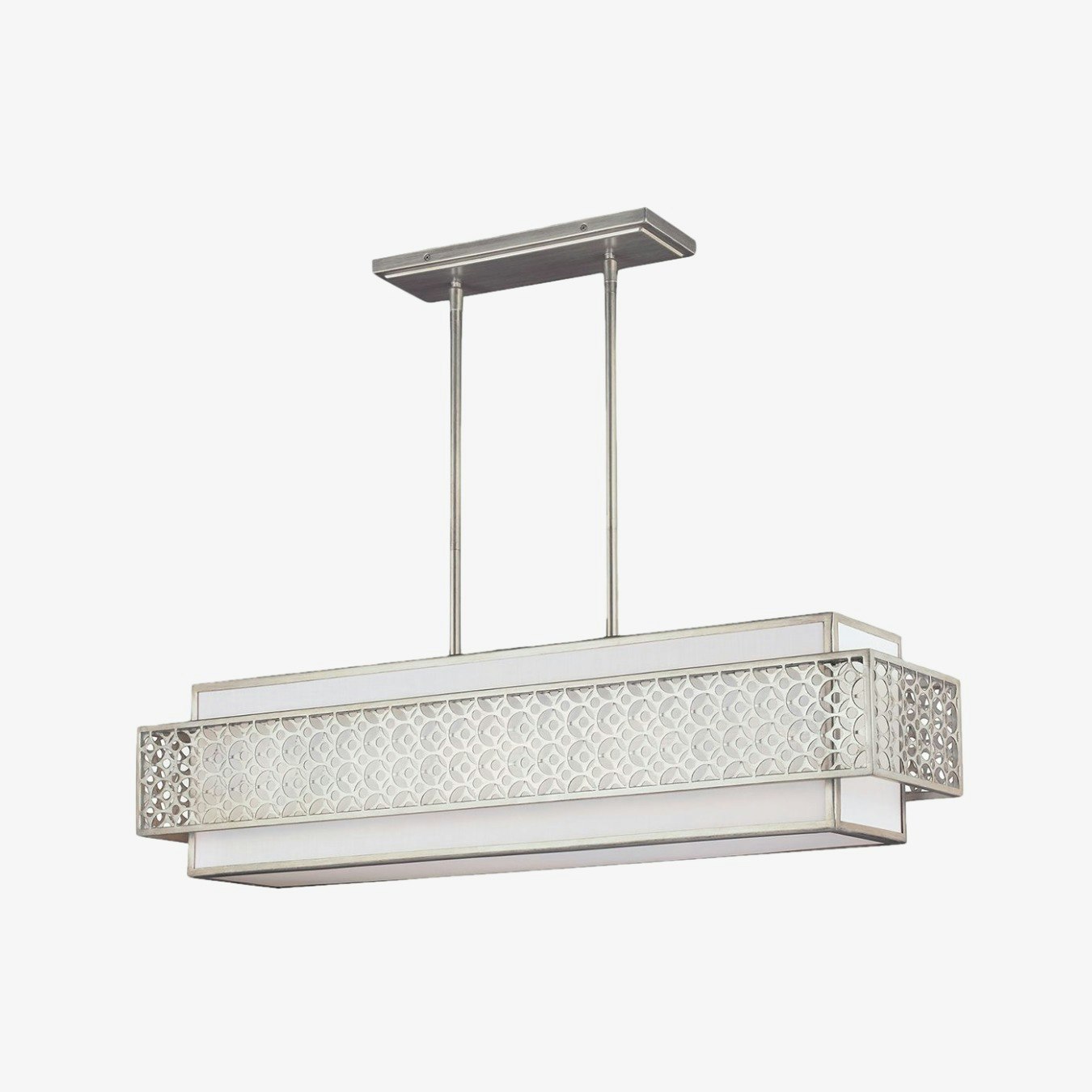Kenney 5 Light Island Chandelier - Sunrise Silver by Elstead Lighting